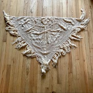 Vintage hand crochet shawl